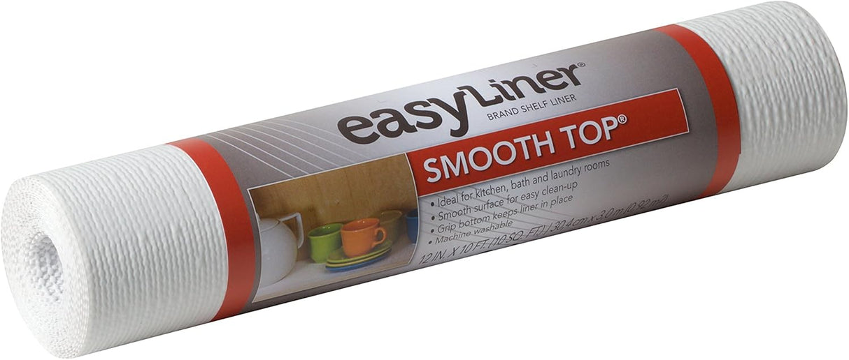 DUCK Smooth Top EasyLiner Shelf and Drawer Liner - White, 12" x 10'-075353252253-LR-272817-1-LR eShop