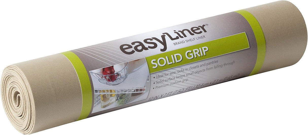 DUCK Solid Grip EasyLiner Shelf and Drawer Liner - Taupe, 12" x 7'-075353263075-LR-272168-1-LR eShop
