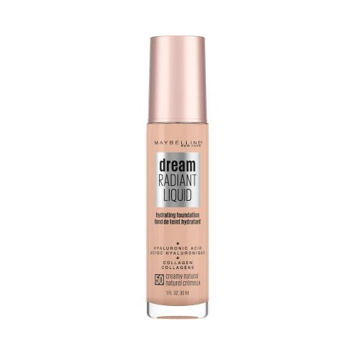 Maybelline Dream Radiant Liquid Medium Coverage Hydrating Foundation, Creamy Natural, 1 fl. oz.