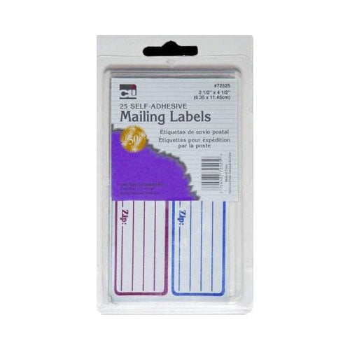 Charles Leonard Inc. Self-Adhesive Labels - Mailing Labels - 25 CT