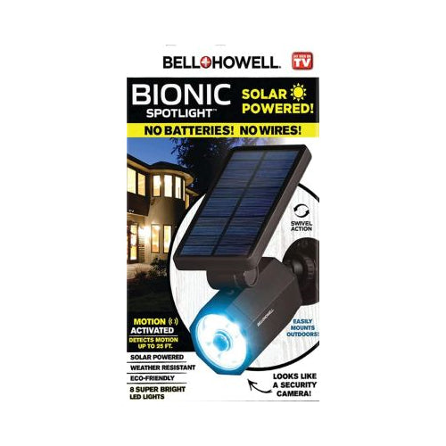 Bell+Howell Bionic 500-Lumen 6-Watt Spotlight- Solar Security Light, 1.0 CT