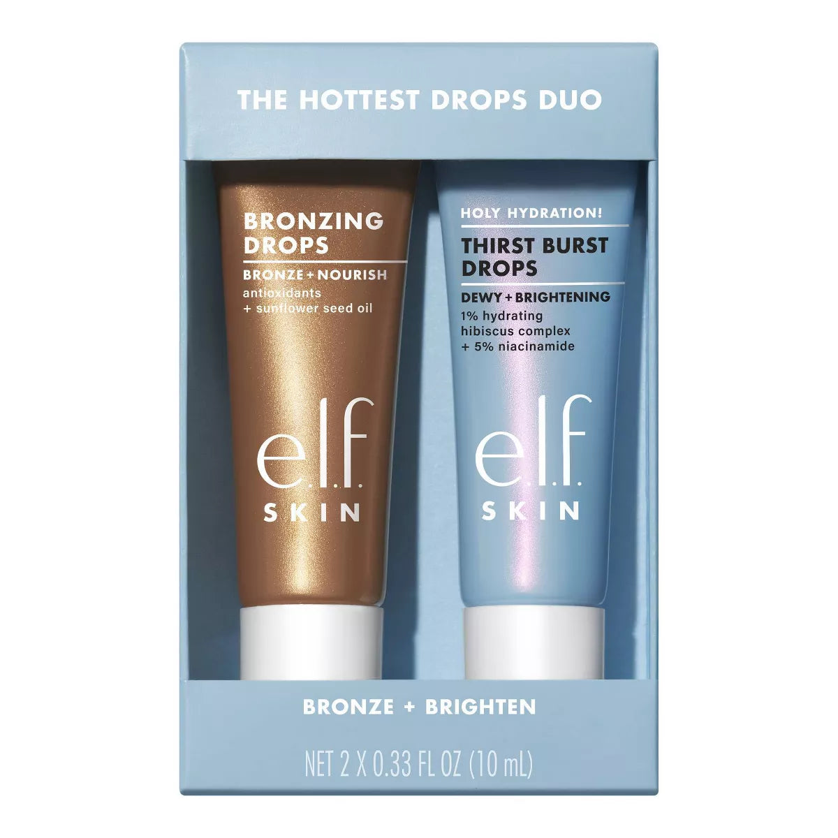 e.l.f. SKIN The Hottest Drops Duo - Bronzing Drops & Holy Hydration! Thirst Burst Drops Mini Duo-609332573000-LR-357225-1-LR eShop