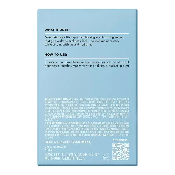e.l.f. SKIN The Hottest Drops Duo - Bronzing Drops & Holy Hydration! Thirst Burst Drops Mini Duo-609332573000-LR-357225-12-LR eShop
