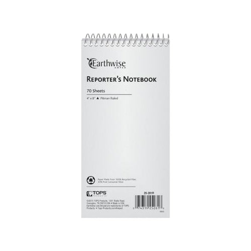 Earthwise® by Ampad® Recycled Reporter's Notebooks, 4" x 8", Pitman Rule, 70 Sheets-074319252818-LR-324204-1-LR eShop