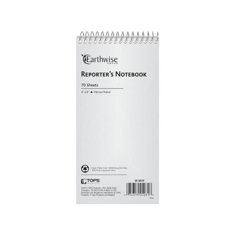 Earthwise® by Ampad® Recycled Reporter's Notebooks, 4" x 8", Pitman Rule, 70 Sheets-074319252818-LR-324204-1-LR eShop