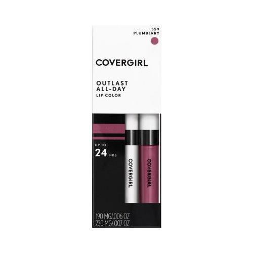 COVERGIRL Outlast All-Day Lip Color With Topcoat, Plum Berry 559, 1.9g 0.06 oz/ 2.3ml 0.07 fl oz