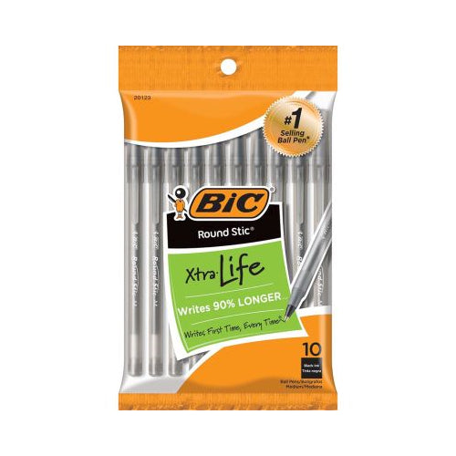 *BIC RND STC X-LIFE 1MM BLK 10