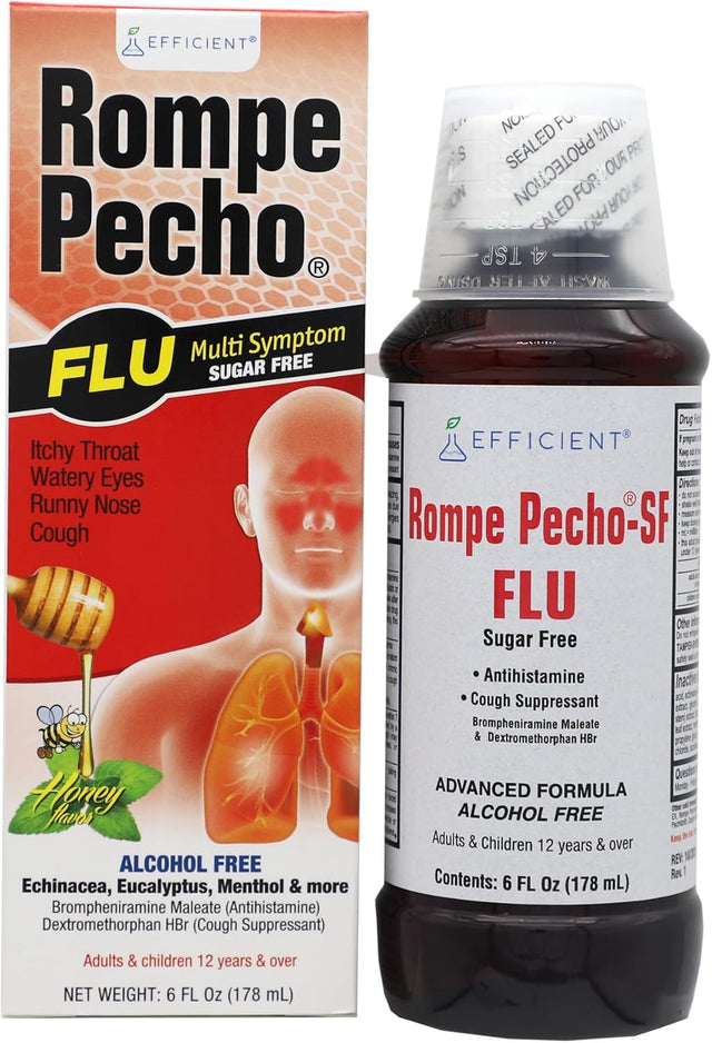 Efficient Laboratories, Inc Rompe Pecho Multi Symptom Flu Relief Liquid, Sugar Free-000856351554-LR-355688-1-LR eShop