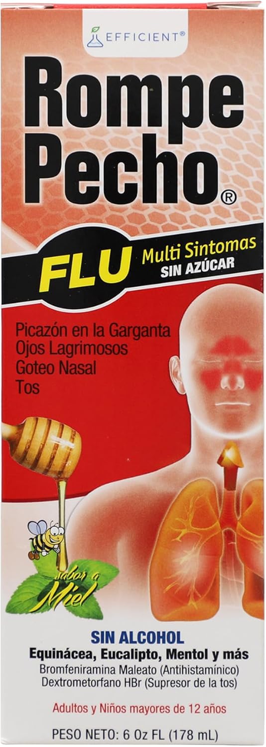 Efficient Laboratories, Inc Rompe Pecho Multi Symptom Flu Relief Liquid, Sugar Free-000856351554-LR-355688-2-LR eShop