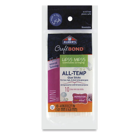 Elmer's CraftBond All-Temp Glue Sticks - Mini Size, 10 count-026000060547-LR-316294-1-LR eShop