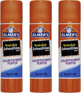 Elmer's Washable Dissappearing Purple School Glue Sticks - 3 Pack-026000005203-LR-202293-3-LR eShop