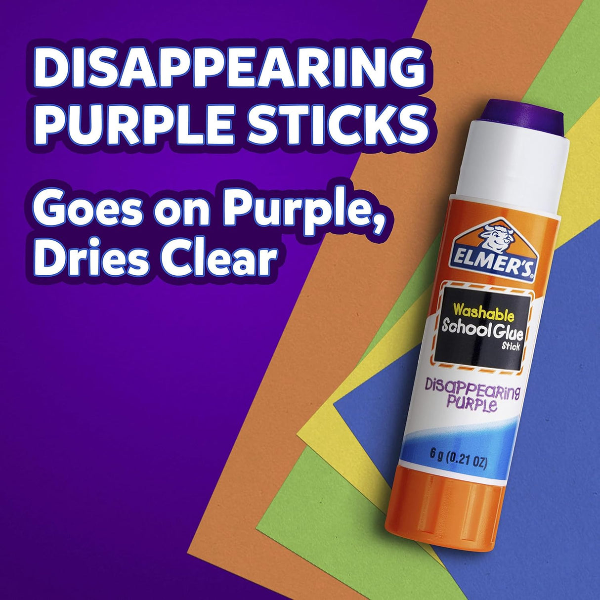 Elmer's Washable Dissappearing Purple School Glue Sticks - 3 Pack-026000005203-LR-202293-4-LR eShop