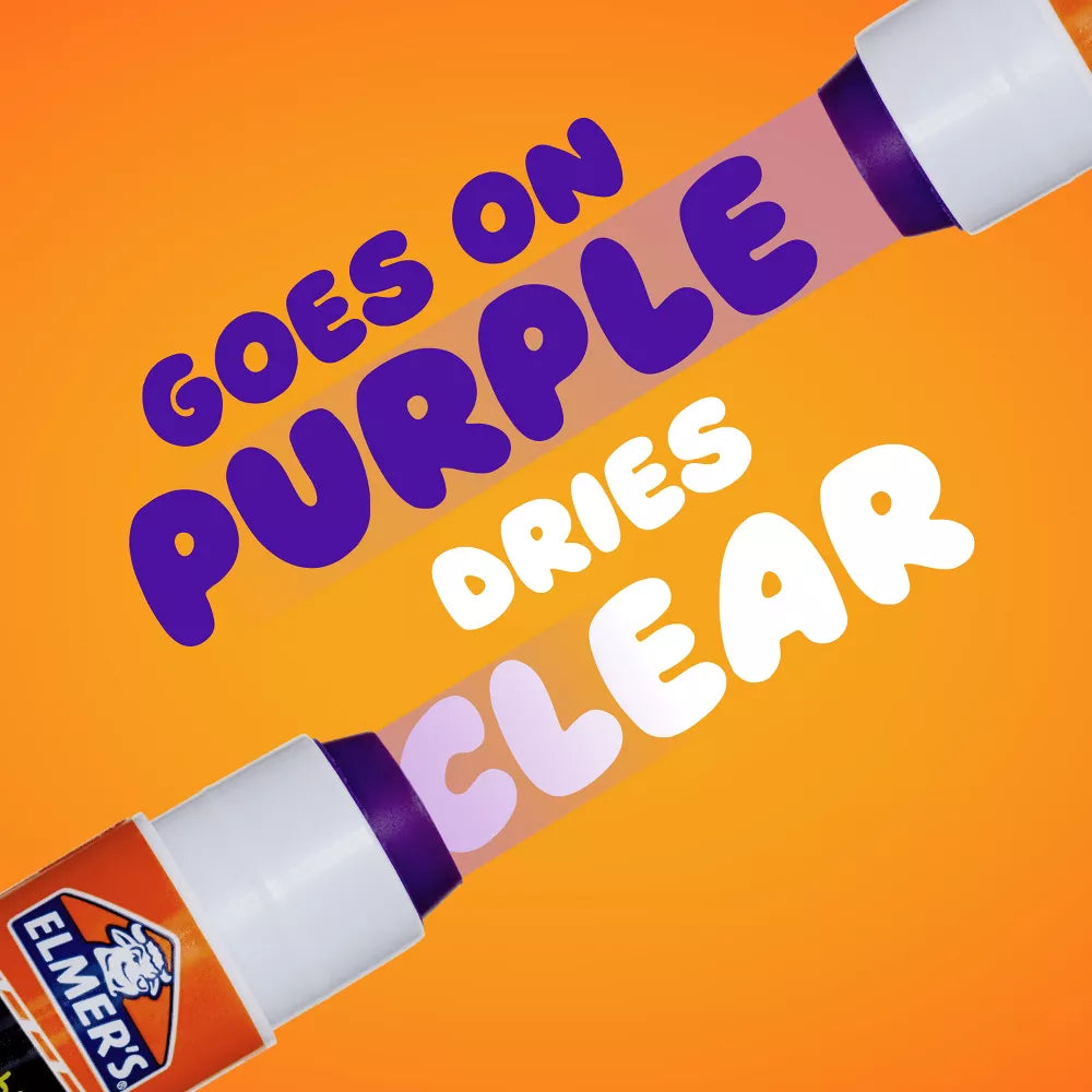 ELMER'S Washable School Glue Sticks - Disappearing Purple, 2 count-026000005227-LR-145225-2-LR eShop