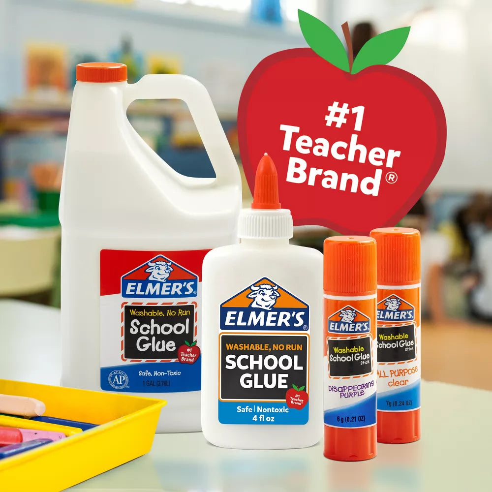 ELMER'S Washable School Glue Sticks - Disappearing Purple, 2 count-026000005227-LR-145225-3-LR eShop