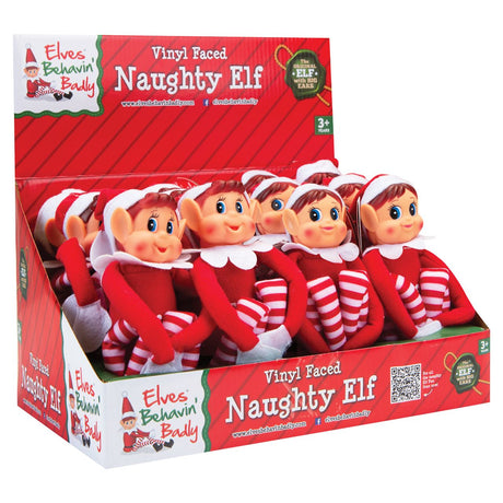 Elves Behavin' Badly 12 inch Vinyl Faced Naughty Elf, Assorted-810161600175-LR-358068-1-LR eShop