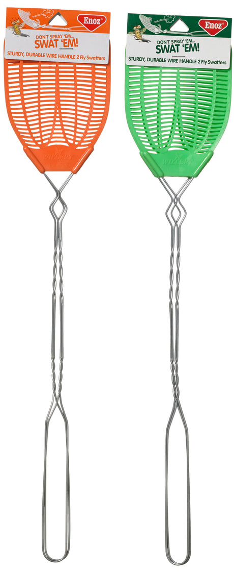 Enoz Heavy Duty Flyswatter with Vented Design - Assorted Colors, 2 count-070922100348-LR-254717-1-LR eShop