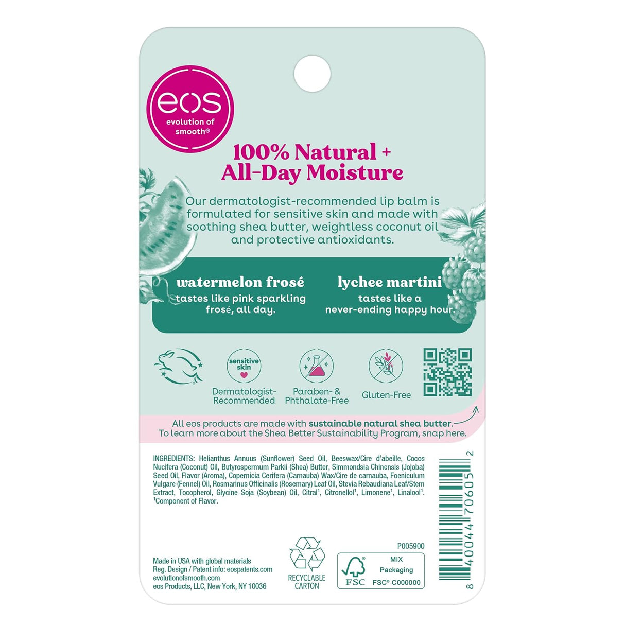 eos Lip Balm Duo Pack - Watermelon Frose & Lychee Martini, 2 count-840044701972-LR-355624-6-LR eShop