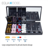 EQUADOSE Weekly Pill Case, 7-Day Medicine Organizer with Mirror - Black-850066680230-LR-359270-3-LR eShop