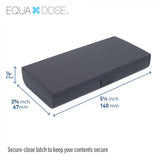 EQUADOSE Weekly Pill Case, 7-Day Medicine Organizer with Mirror - Black-850066680230-LR-359270-4-LR eShop