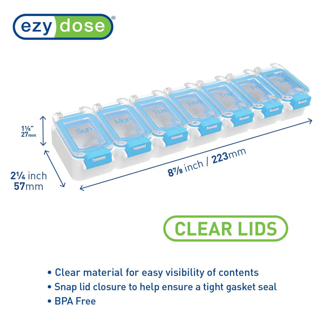 EQUADOSE Weekly Waterproof Pill Organizer, Assorted-850066680155-LR-359268-5-LR eShop