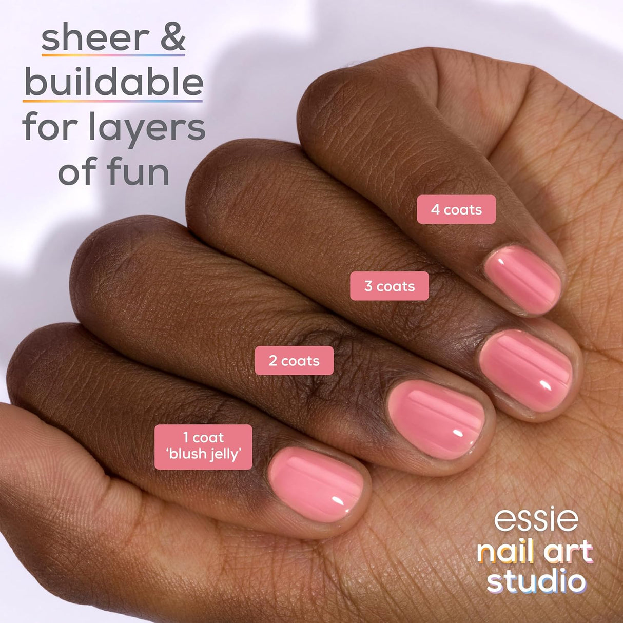 essie Nail Art Studio Jelly Gloss Vegan Nail Polish - Blush Jelly-095008060972-LR-354644-3-LR eShop