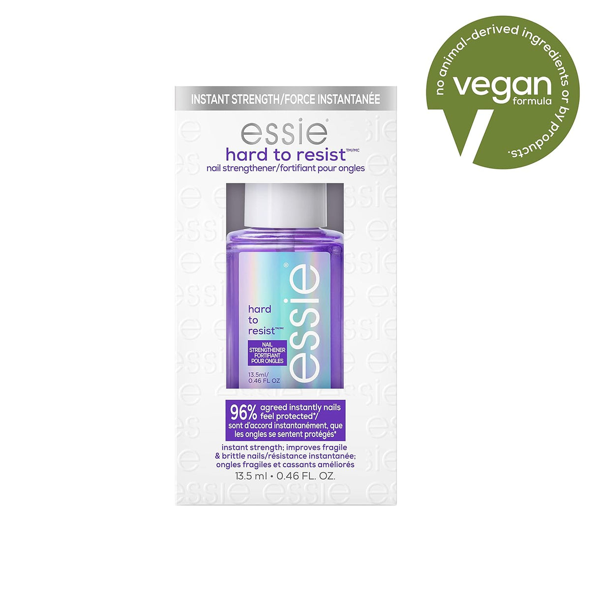 essie Nail Care Vegan Hard To Resist Nail Strengthener, Neutralize & Brighten - Violet-095008053882-LR-342538-10-LR eShop