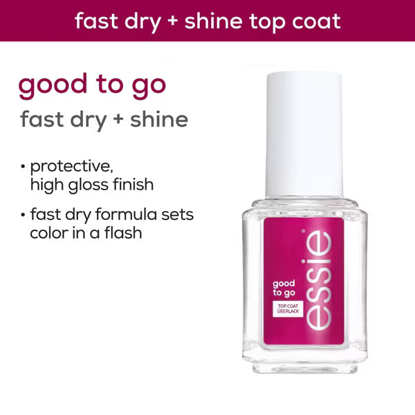 essie Salon-Quality Vegan Nail Polish, Good To Go Top Coat, 0.46 fl oz-095008006154-LR-322201-3-LR eShop