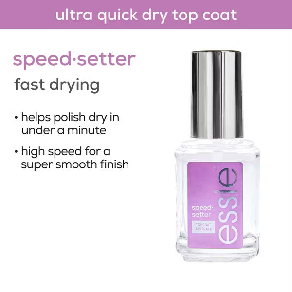 essie Salon-Quality Vegan Nail Polish, Speed Setter Top Coat, 0.46 fl oz-095008025476-LR-322200-4-LR eShop