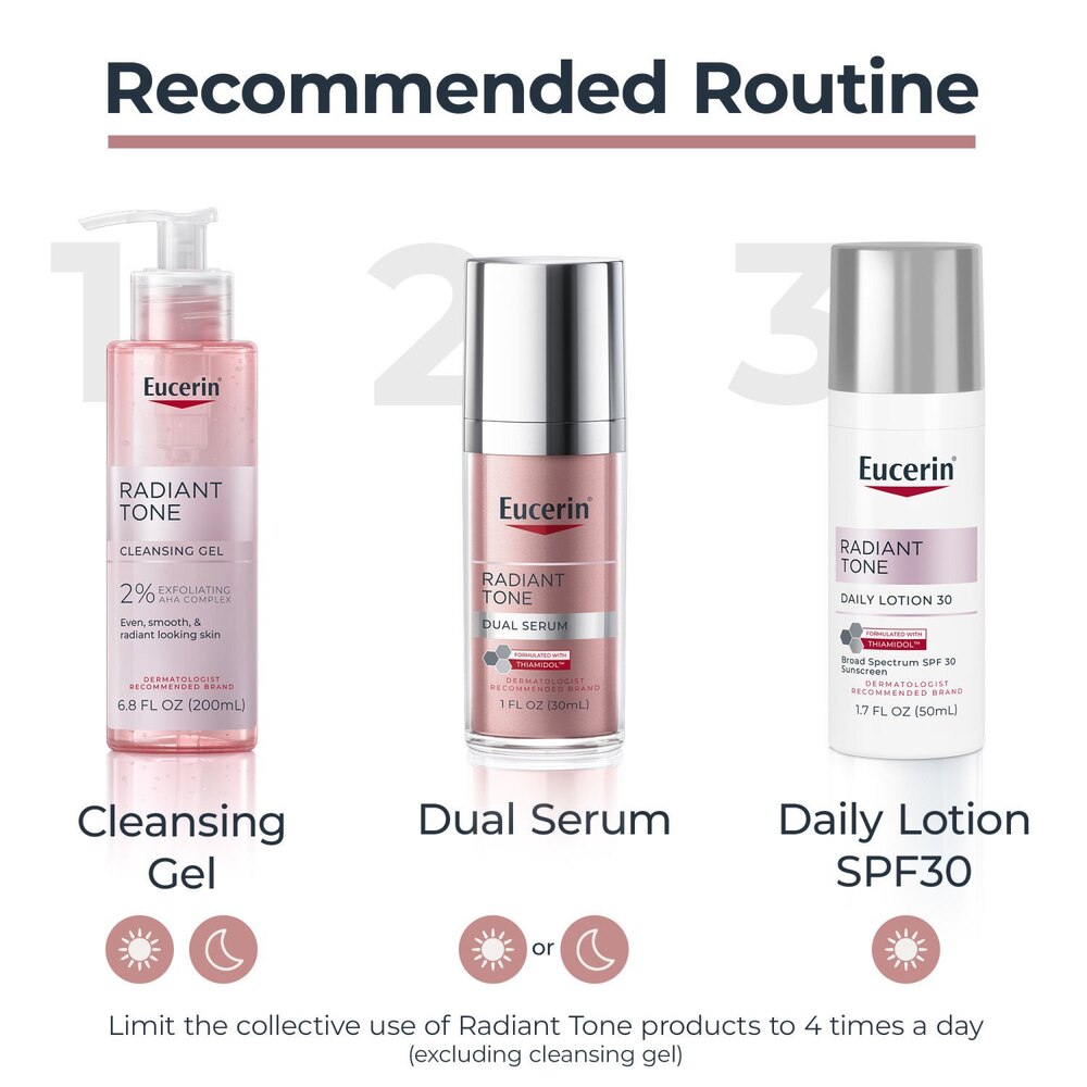 Eucerin Radiant Tone Cleansing Gel, Face Cleanser with AHA Complex, 6.8 Fl Oz-072140039967-LR-362739-5-LR eShop