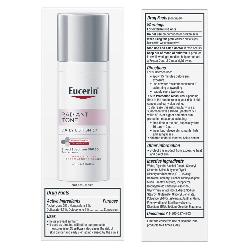 Eucerin Radiant Tone Daily Face Lotion Broad Spectrum SPF 30, Dark Spot Corrector with Thiamidol, 1.7 Fl Oz-072140040093-LR-362743-2-LR eShop