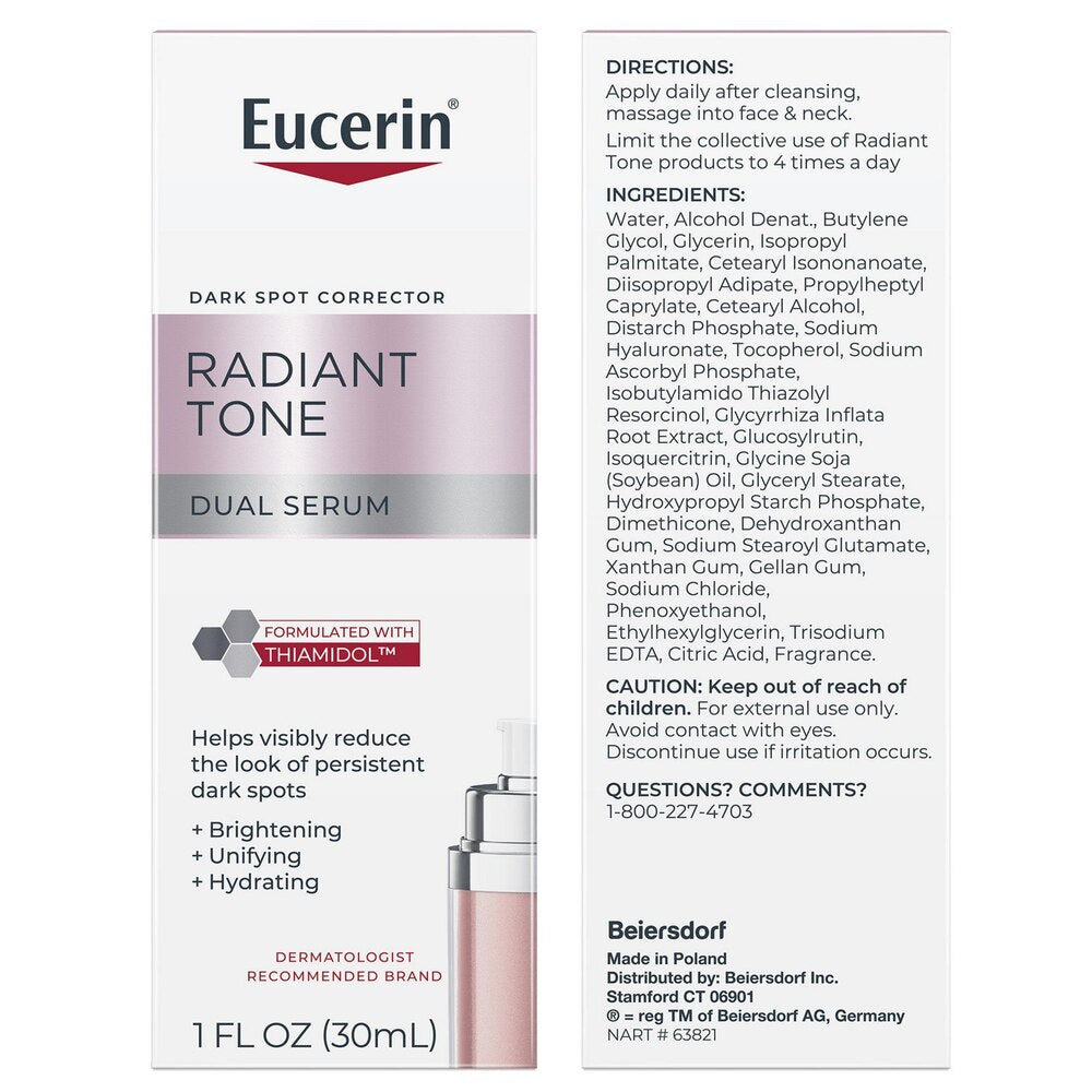 Eucerin Radiant Tone Dual Serum Dark Spot Corrector, Dark Spot Serum with Thiamidol and Hyaluronic Acid, 1 Fl Oz-072140040000-LR-362741-1-LR eShop