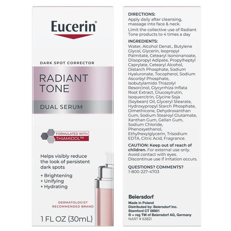 Eucerin Radiant Tone Dual Serum Dark Spot Corrector, Dark Spot Serum with Thiamidol and Hyaluronic Acid, 1 Fl Oz-072140040000-LR-362741-1-LR eShop
