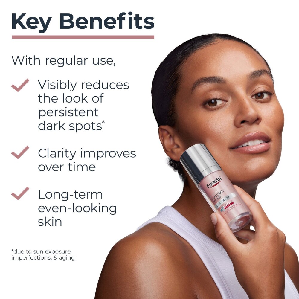 Eucerin Radiant Tone Dual Serum Dark Spot Corrector, Dark Spot Serum with Thiamidol and Hyaluronic Acid, 1 Fl Oz-072140040000-LR-362741-3-LR eShop