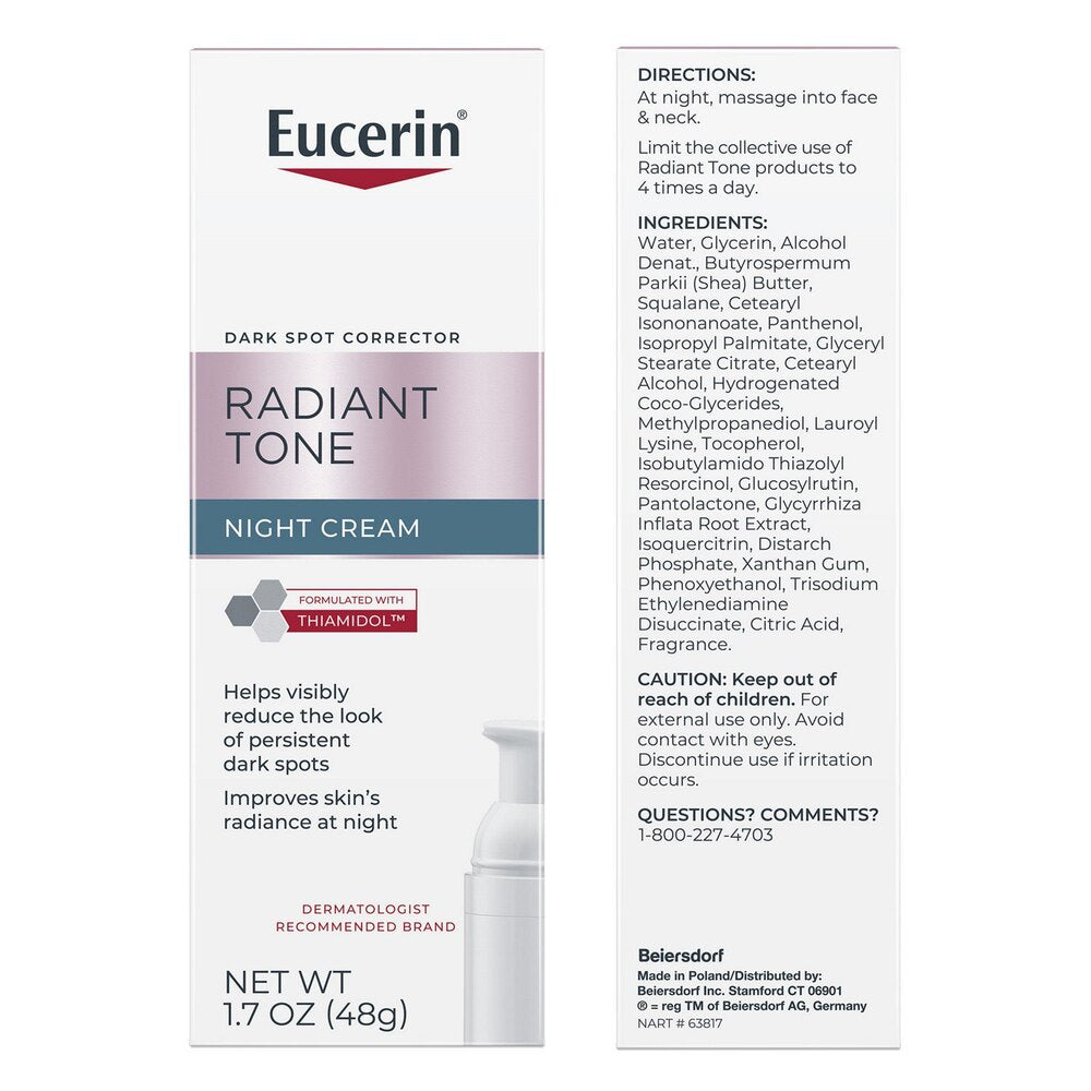 Eucerin Radiant Tone Night Cream Dark Spot Corrector with Thiamidol, 1.7 Oz-072140039998-LR-362740-2-LR eShop