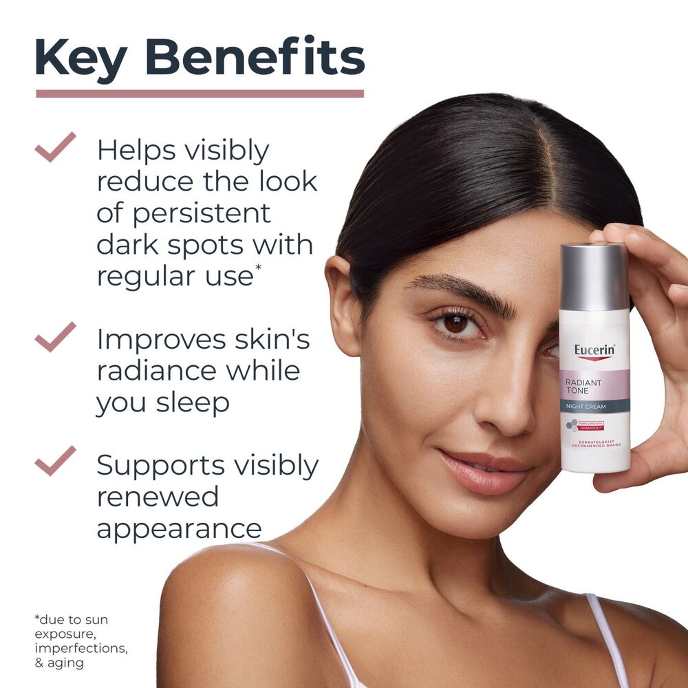 Eucerin Radiant Tone Night Cream Dark Spot Corrector with Thiamidol, 1.7 Oz-072140039998-LR-362740-3-LR eShop