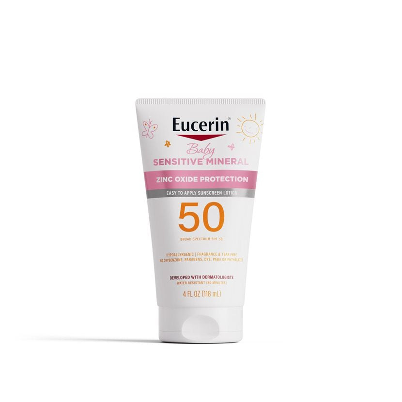 Eucerin Sun Sensitive Mineral Baby Sunscreen Lotion SPF 50, 4 Fl Oz Tube-072140032272-LR-363501-1-LR eShop
