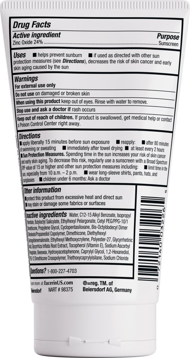 Eucerin Sun Sensitive Mineral Sunscreen Lotion SPF 50, 4 Fl Oz Tube-072140032265-LR-363500-2-LR eShop