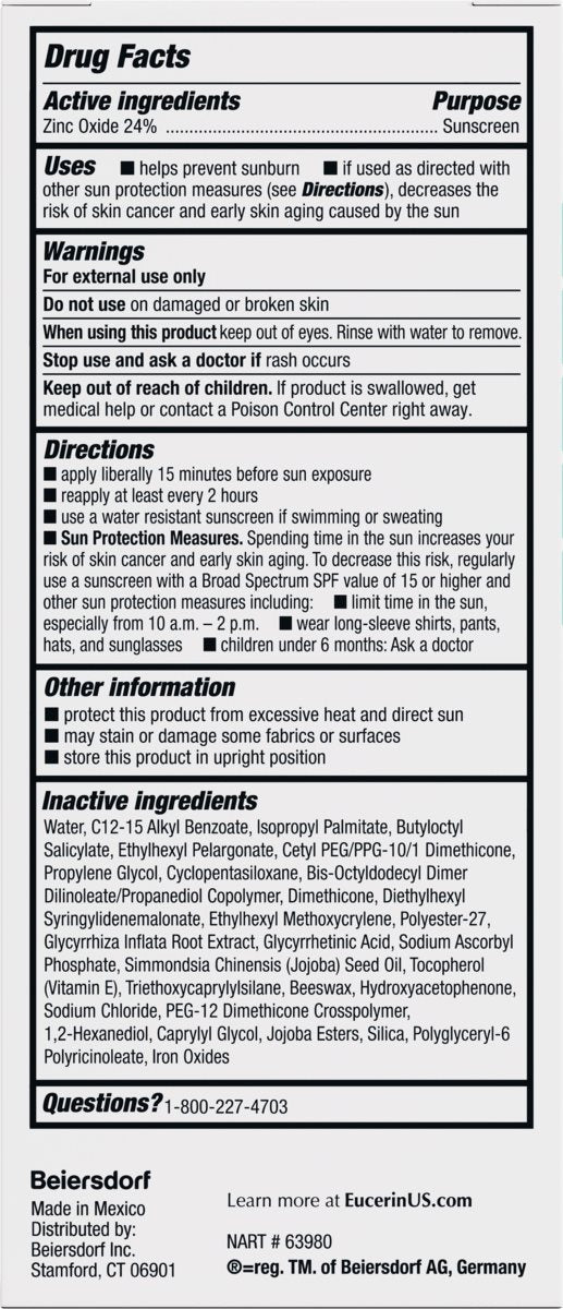 Eucerin Sun Tinted Sensitive Mineral Face Sunscreen Lotion SPF 35, 1.7 Fl Oz Bottle-072140036096-LR-363513-2-LR eShop
