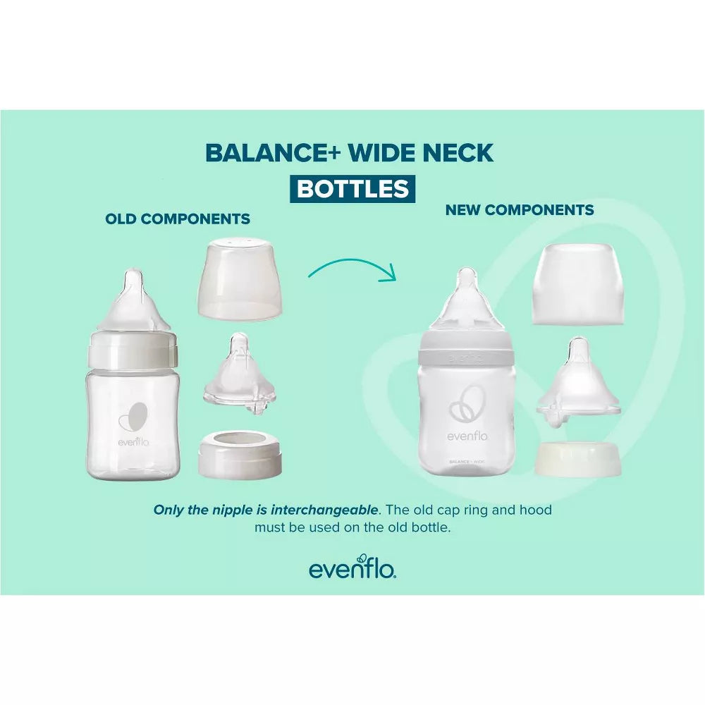 evenflo Balance Wide-Neck Anti-Colic Silicone Baby Bottle - Level 1, 9 oz-849409002280-LR-339120-3-LR eShop