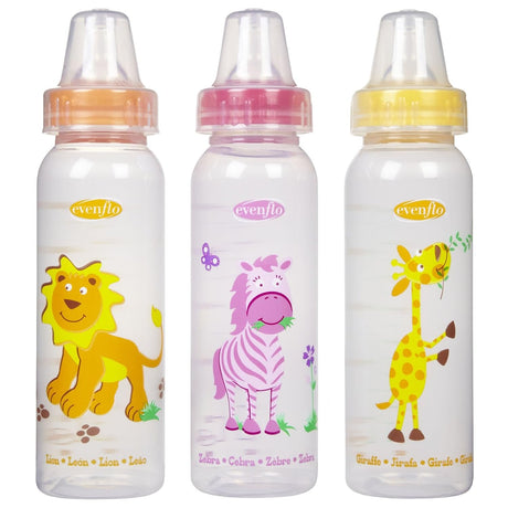 evenflo Classic Zoo Friends Standard Bottles - 8 oz, 3 count-032884150144-LR-241622-2-LR eShop