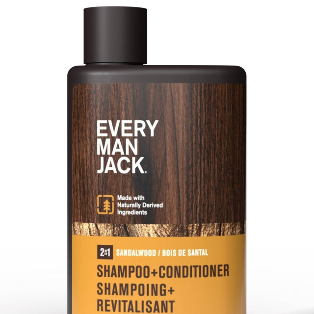Every Man Jack 2-in-1 Shampoo + Conditioner - Sandalwood, 3 oz-878639013650-LR-361011-1-LR eShop