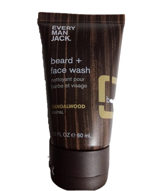 Every Man Jack Beard + Face Wash - Sandalwood, 2 oz-878639001350-LR-351340-1-LR eShop