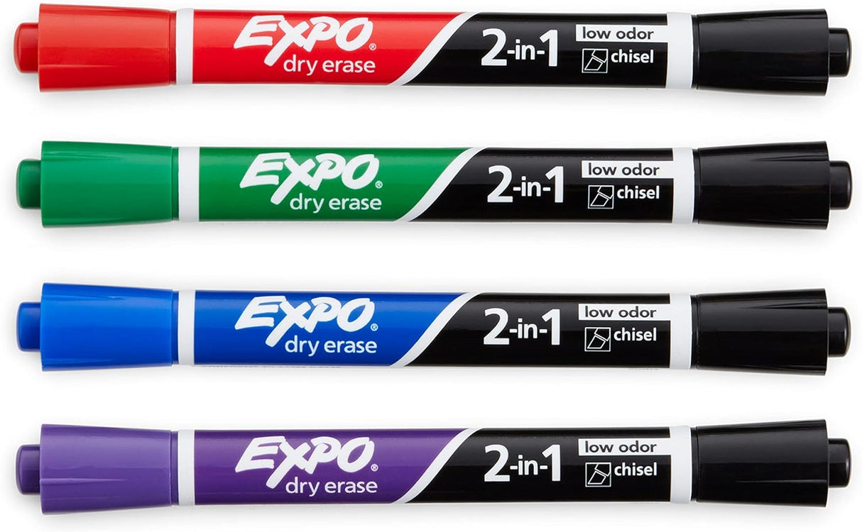 EXPO Dry Erase 2-in-1 Markers - Assorted Colors, 4 count-071641099579-LR-315957-2-LR eShop