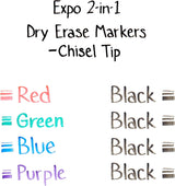 EXPO Dry Erase 2-in-1 Markers - Assorted Colors, 4 count-071641099579-LR-315957-6-LR eShop