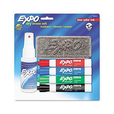 Expo Dry Erase Marker Starter Set with Eraser & Cleaner Multicolored -6pk-071641806535-LR-237590-1-LR eShop