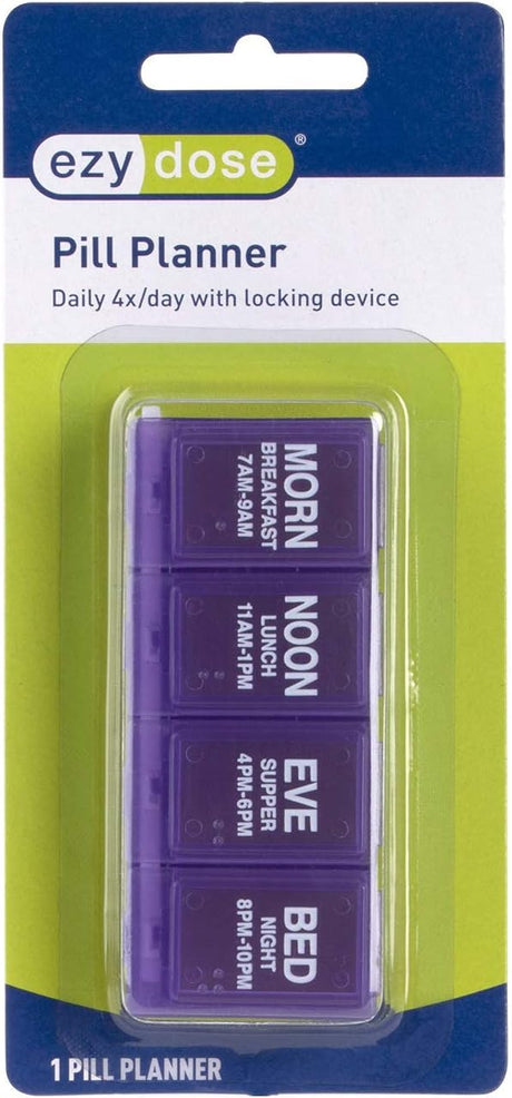 ezy dose 4 Times per Day Daily Pill Planner - Assorted Colors-025715678009-LR-254193-1-LR eShop