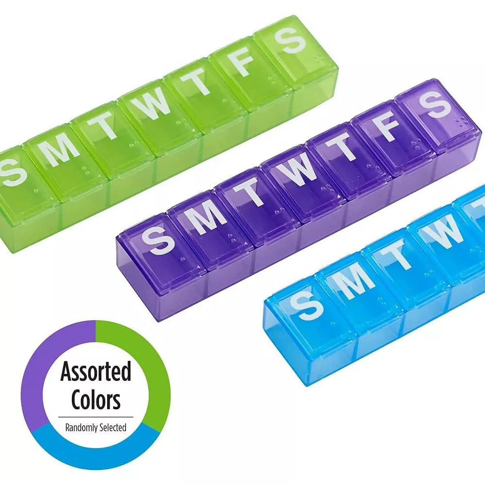 ezy dose 7 Day Pill Organizer for Daily Medication Management - Assorted Colors-025715670058-LR-101461-4-LR eShop