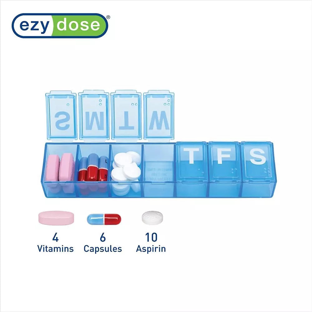ezy dose 7 Day Pill Organizer for Daily Medication Management - Assorted Colors-025715670058-LR-101461-5-LR eShop