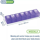 ezy dose 7 Day Pill Organizer for Daily Medication Management - Assorted Colors-025715670058-LR-101461-6-LR eShop