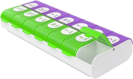 ezy dose AM and PM Dual Compartment Pill Organizer and Medication Planner - Assorted Colors-025715677057-LR-309975-2-LR eShop